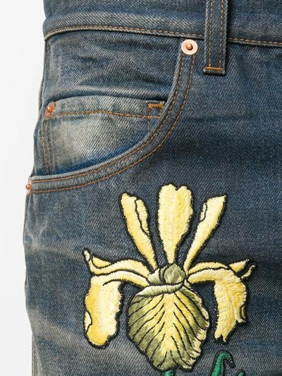 Shop Gucci Stonewashed Denim Jeans In 4205