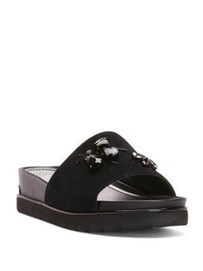 Donald J Pliner Cyra Embellished Sandals In Black