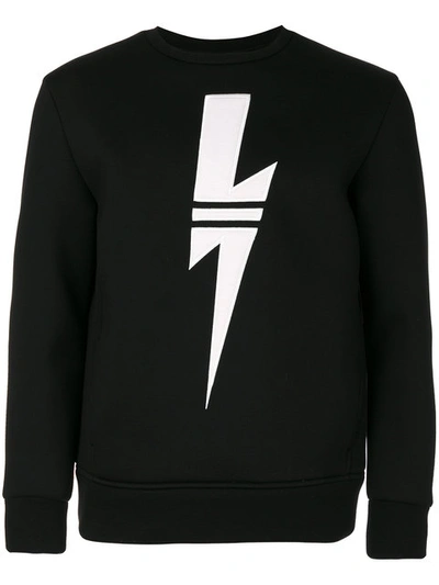 Neil Barrett Black Sport Thunderbolt Sweatshirt