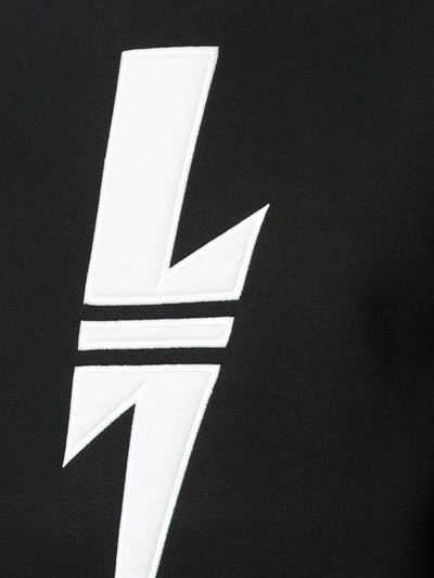 Shop Neil Barrett Lightning Bolt Sweatshirt In Black