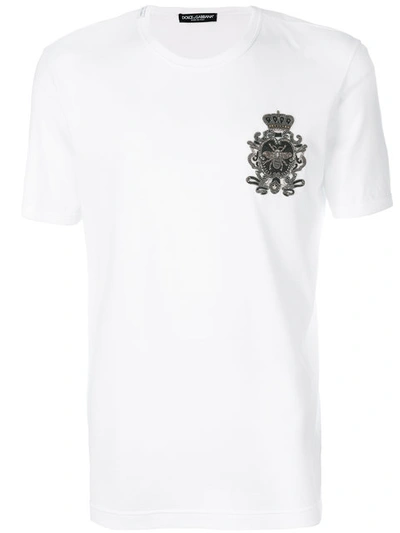 Dolce & Gabbana Bee Embellished T-shirt In Multi