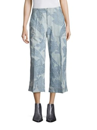 Shop Acne Studios Texel Patterned Jeans In Sky Blue