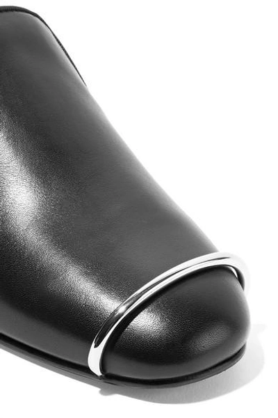 Shop Alexander Wang Kalli Embellished Leather Loafers In Black