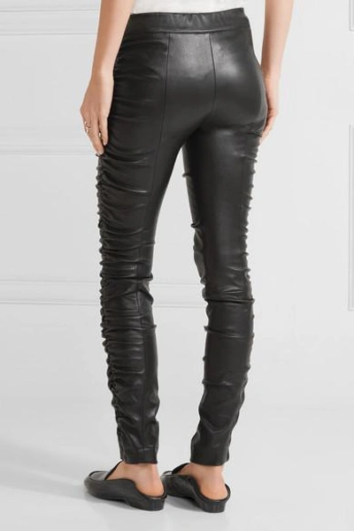 Shop The Row Orshen Ruched Leather Leggings