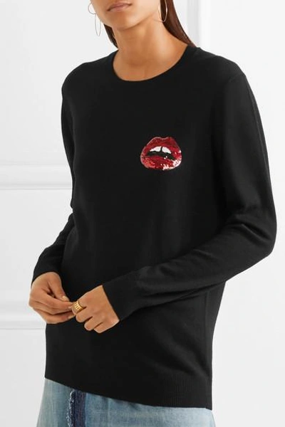 Shop Markus Lupfer Sequin-embellished Merino Wool Sweater