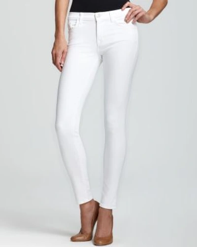 Shop J Brand Jeans Mid Rise 811 Skinny In Blanc