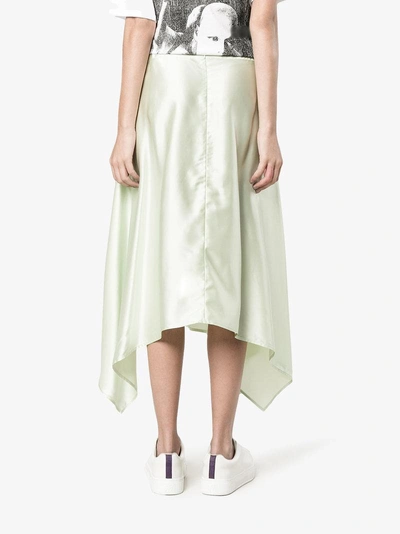 Shop Sies Marjan Asymmetric Midi Skirt In Green