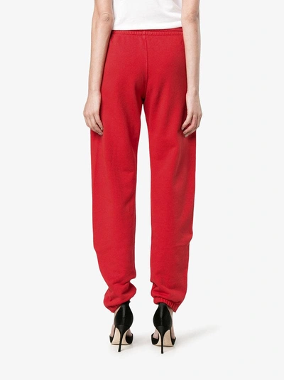 Shop Re/done Red Logo Embroidered Trackpants