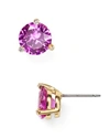 Kate Spade New York Gold-tone Mini Round Stud Earrings In Fuschia