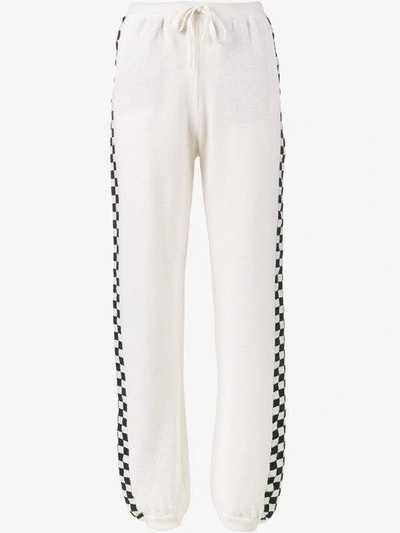 Shop Stella Mccartney Check Track Pants In White