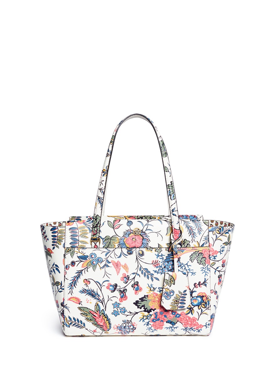 tory burch white floral bag