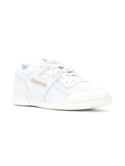 Shop Reebok Side Logo Sneakers - White