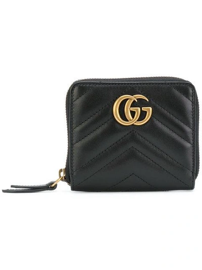 Shop Gucci Portemonnaie Mit Gg-logo In Black