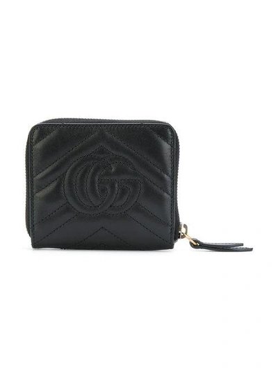 Shop Gucci Portemonnaie Mit Gg-logo In Black