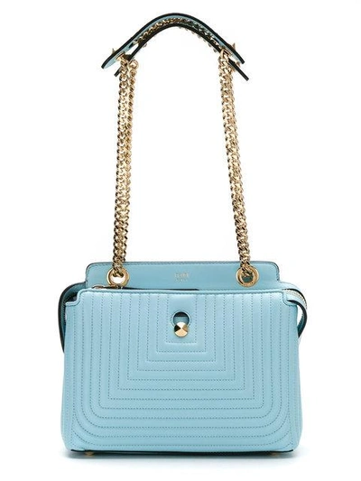 Shop Fendi Dotcom Click Small Shoulder Bag - Blue