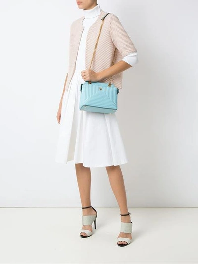 Shop Fendi Dotcom Click Small Shoulder Bag - Blue