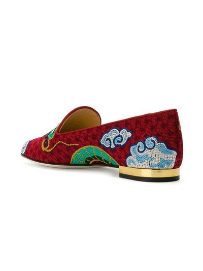 Shop Charlotte Olympia - Embroidered Dragon Slippers