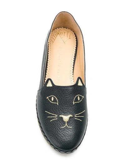 Shop Charlotte Olympia Cat Face Slippers