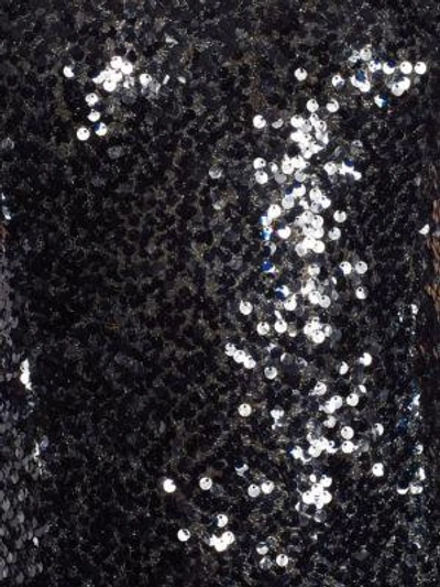 Shop Galvan Sequined Racerback Gown In Ink Blue-black