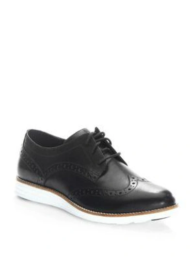 Cole Haan Leather Wingtip Oxfords In Black