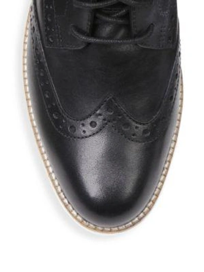 Shop Cole Haan Leather Wingtip Oxfords In Black