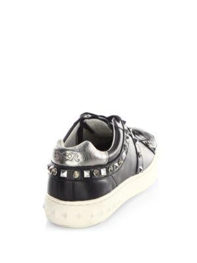 Shop Ash Leather Sneakers In Black-multi