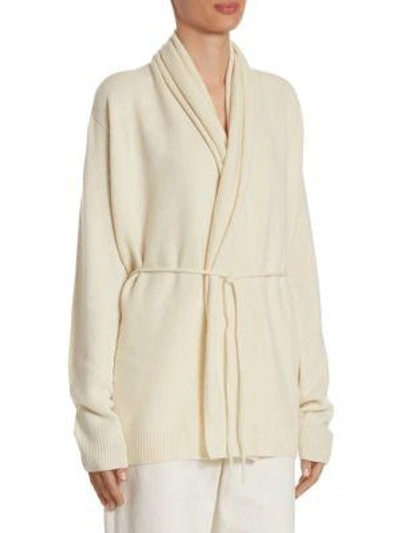 Shop The Row Sarene Cashmere Cardigan In Light Ivory