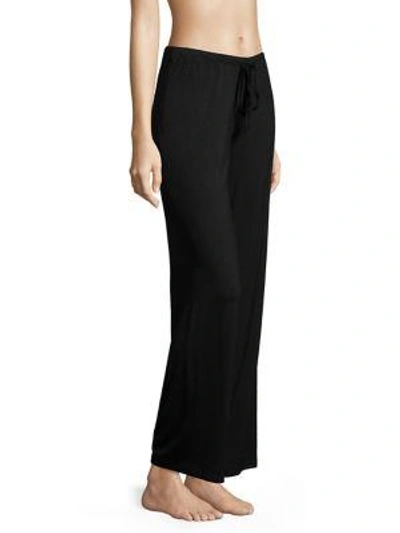 Natori Feather Essentials Solid Pajamas In Black