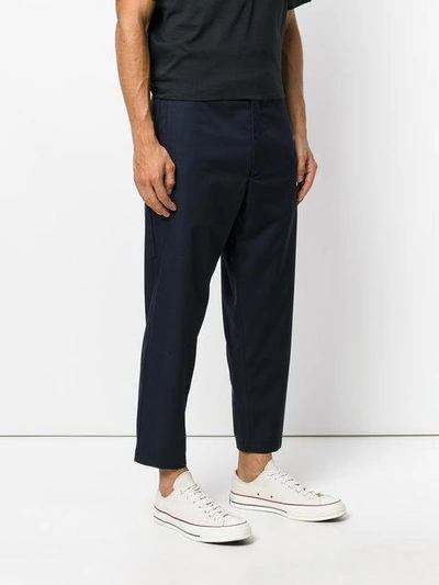 Shop Oamc Tapered Cropped Trousers