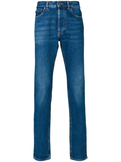 Shop Givenchy Jeans With Red Rear Logo - Blue
