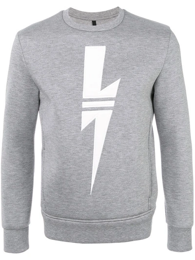 Neil Barrett Lightning Bolt Sweatshirt - Grey