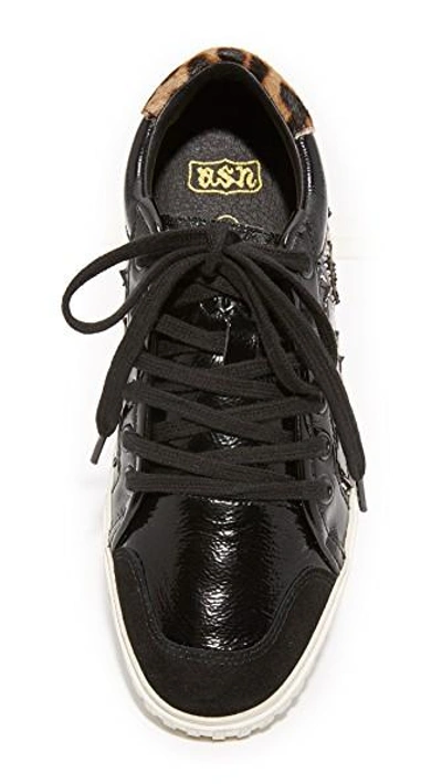 Shop Ash Majestic Bis Sneakers In Black/black/silver