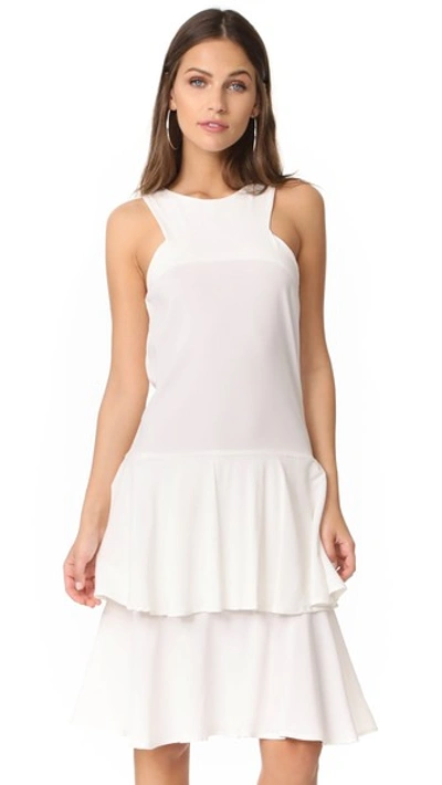 Shop Mlm Label Aries Tier Dress In Ivory