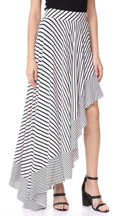 Mlm Label Boston Skirt In Black Stripe