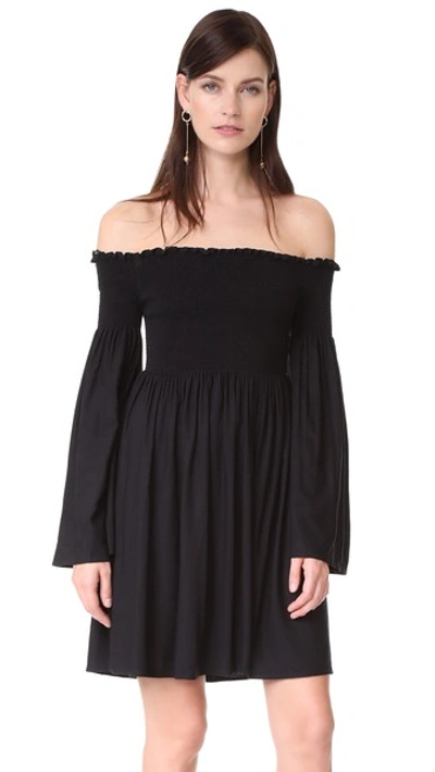 Mlm Label Portland Off Shoulder Dress In Black