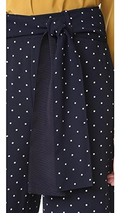 Shop Whistles Spot Crop Trouser In Navy