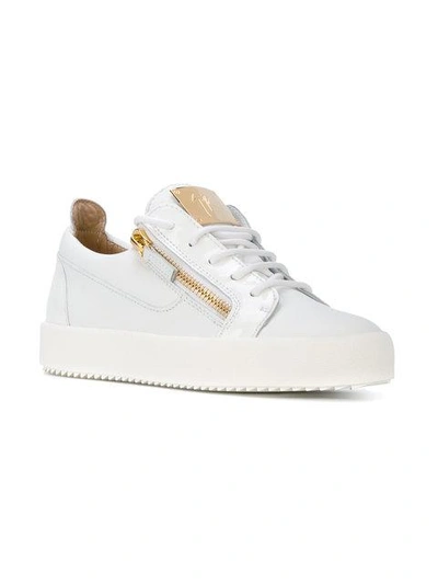 Shop Giuseppe Zanotti Nicki Low-top Sneakers In White