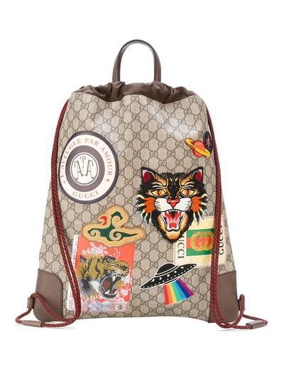 Shop Gucci Courrier Gg Supreme Backpack