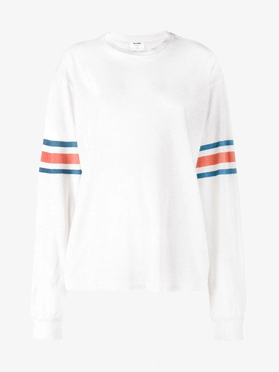 Shop Re/done Logo Printed Long Sleeve Top In White