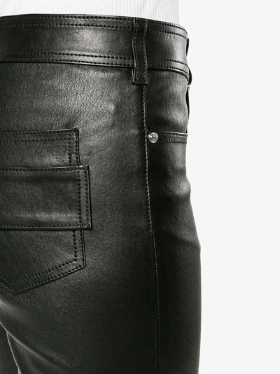 Shop Givenchy Skinny Leather Trousers In Black