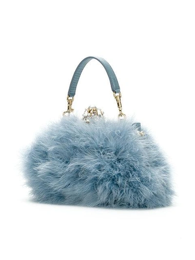 Shop Dolce & Gabbana Vanda Clutch In Blue