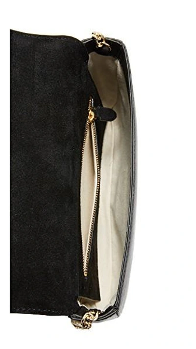 Shop Loeffler Randall Lock Shoulder Bag In Black/black