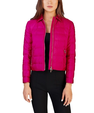 Prada Women's Nylon Puffer Down Jacket Pink