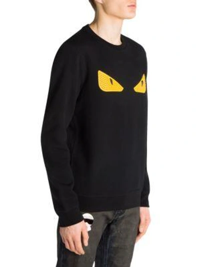 Shop Fendi Graphic-print Jersey Sweatshirt In Black