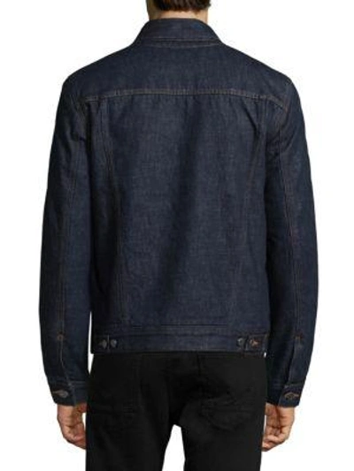 Shop Apc Blouson Flynn Denim Jacket In Indigo