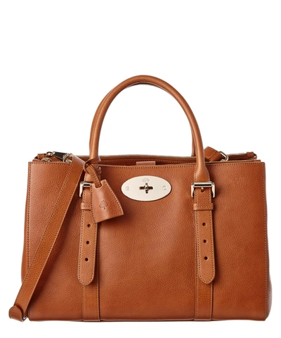 Mulberry Bayswater Double Zip Natural Leather Tote' In G110
