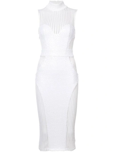 Shop Zhivago Sheer Panel Fitted Dress