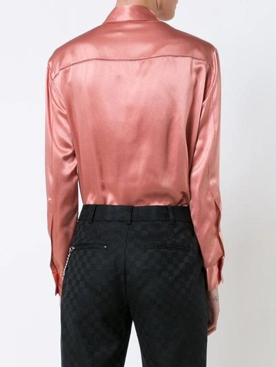 Shop Alexander Wang T By  V-neck Silk Blouse - Pink