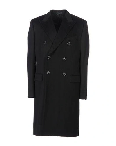 Shop Dolce & Gabbana Coats In Black