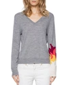 ZADIG & VOLTAIRE Ready Bis Flames Sweater,2625935GRAY